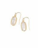KENDRA SCOTT- Lee Drop Earrings Gold/Ivory Mother of Pearl