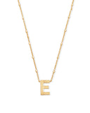 KENDRA SCOTT- Letter E Pendant Necklace in Gold Metal