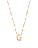 KENDRA SCOTT- Letter G Necklace in Gold Metal