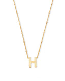 KENDRA SCOTT- Letter H Necklace in Gold Metal