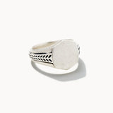 SCOTT BROS.- Hicks Signet Ring in Oxidized Sterling Silver
