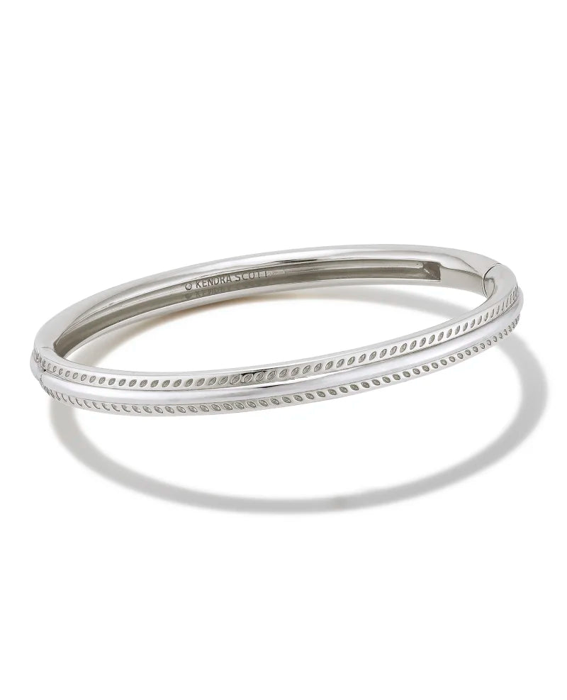 KENDRA SCOTT- Merritt Bangle Bracelet in Rhodium Metal
