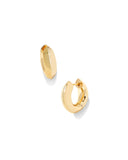 KENDRA SCOTT- Mikki Metal Huggie Earrings in Gold Polished Metal