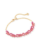 KENDRA SCOTT- Rosalie Gold Tennis Bracelet in Pink Crystal