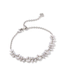 KENDRA SCOTT- Rosalie Rhodium Tennis Bracelet in White Crystal