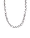 KENDRA SCOTT- Rosalie Silver Tennis Necklace in White Crystal