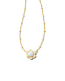 KENDRA SCOTT- Susie Short Pendant Necklace Gold Bright White Opal