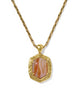 KENDRA SCOTT- Tiger Striped Daphne Small Long Necklace Variegated Orange Banded Agate
