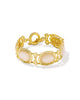 KENDRA SCOTT- Tiger Striped Daphne Statement Bracelet in Gold Natural Mother of Pearl