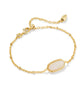 KENDRA SCOTT- Tiger Striped Elaina Bracelet in Gold Natural Mother of Pearl