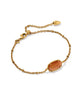 KENDRA SCOTT- Tiger Striped Elaina Bracelet in Variegated Orange Banded Agate
