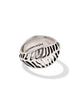 KENDRA SCOTT- Tiger Striped Mikki Band Ring in Vintage Silver Metal