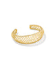 KENDRA SCOTT- Tiger Striped Mikki Cuff Bracelet in Gold Metal
