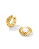 KENDRA SCOTT- Tiger Striped Mikki Huggie Earring in Gold Metal