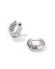 KENDRA SCOTT- Tiger Striped Mikki Huggie Earring in Rhodium Metal