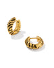 KENDRA SCOTT- Tiger Striped Mikki Huggie Earring in Vintage Gold Metal