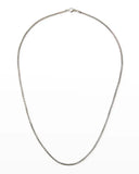 SCOTT BROS. - Beck Thin Box Chain Necklace in Oxidized Sterling Silver