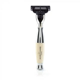 EDWING JAGGER- Imitation Ivory and Chrome Plated Mach3 Razor