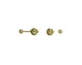 LUKA GOLD- 14kt Reversible 2 Ball Stud Earrings