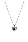 .925 Silver Heart Pendant w/CZ Outline Necklace S-FF-PDC2435+C