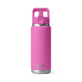 YETI- Rambler 26oz Bottle with Colored Straw Cap in Wildflower Fuchsia