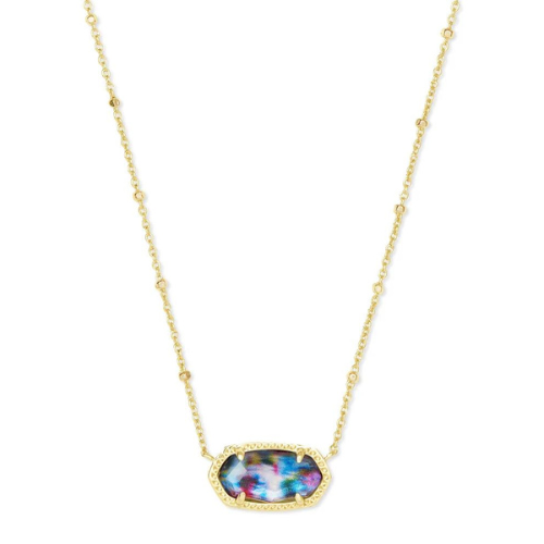Elisa Gold Pearl Multi Strand Necklace in Teal Abalone | Kendra Scott