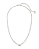 Kendra Scott Emilie Multi-Strand Necklace in Platinum Drusy