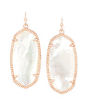 KENDRA SCOTT- Elle Rose Gold Drop Earrings in Ivory Mother of Pearl