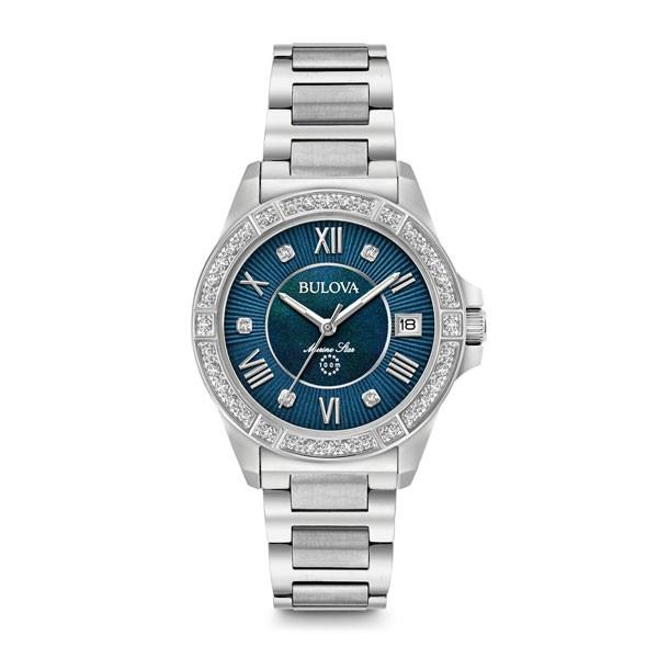 Bulova women's crystal stainless steel bracelet watch 32mm hot sale