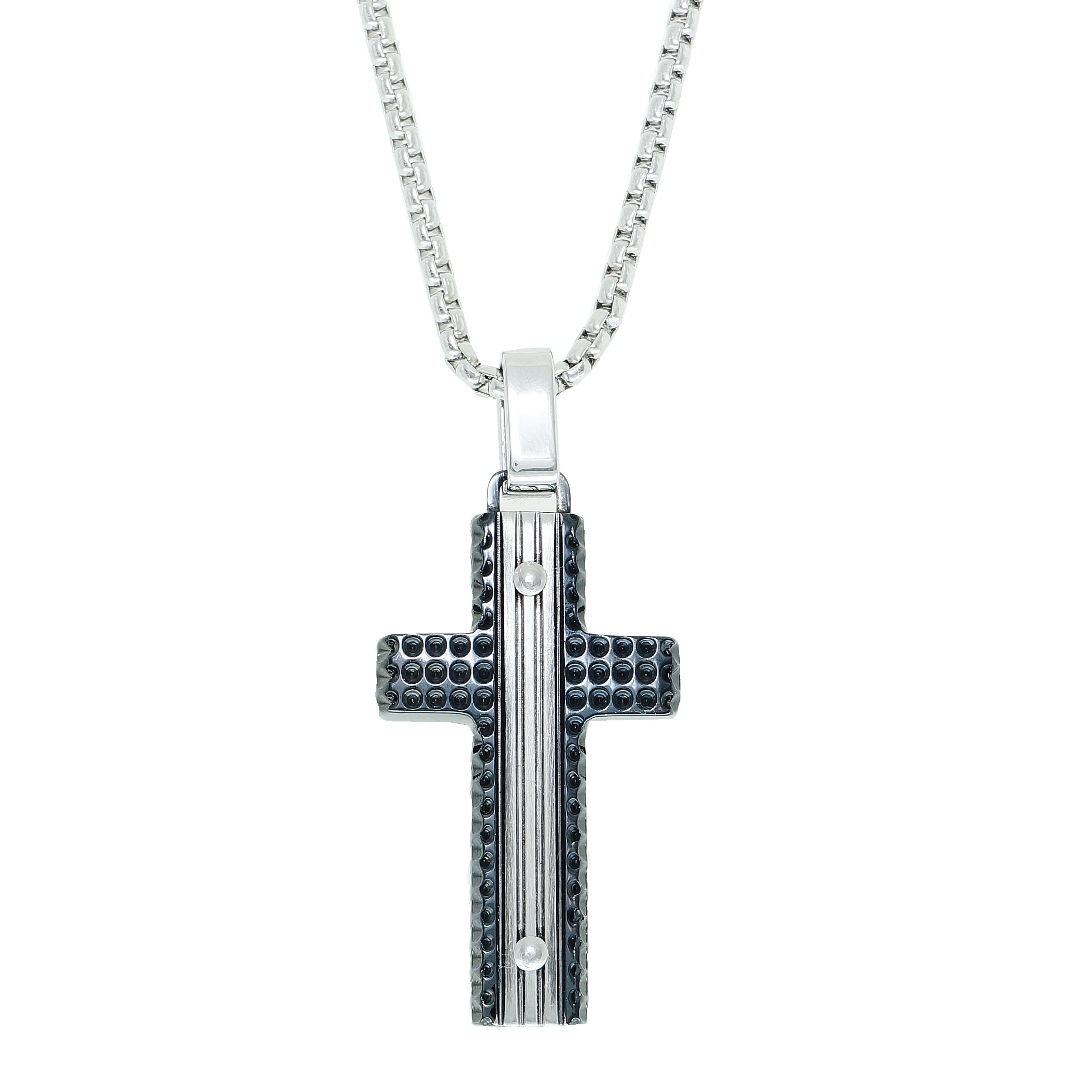 Men's Stainless Steel Cross and Chain