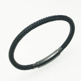 Stainless Steel Adjustable Black Bracelet 8.5"