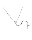 .925 Silver Rosary  Necklace