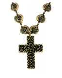 Brass Chain and Cross Necklace