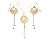 Gold Filigree Necklace and Earrings