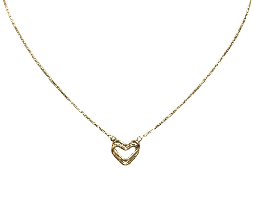 10KT Double Heart Necklace