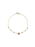 Gold Butterfly Bracelet with Bead Stations