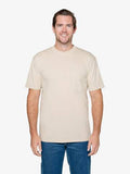 Insect Repellent Men's UPF Dri-Balance Short Sleeve Pocket T-Shirt in Wet Sand