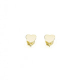 AMEN- Sterling Silver Heart Earrings-Gold