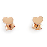 AMEN- Rose Gold Heart Earrings