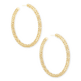 KENDRA SCOTT- Maggie Hoop Earrings in Gold Filigree