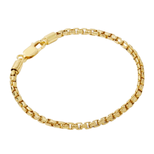 SCOTT BROS. - Beck 18k Gold Vermail Round Box Chain Bracelet