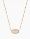 Kendra Scott- Elisa Necklace in Gold/Rose Quartz