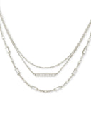 KENDRA SCOTT- Addison Multi Strand Necklace in Rhodium Metal