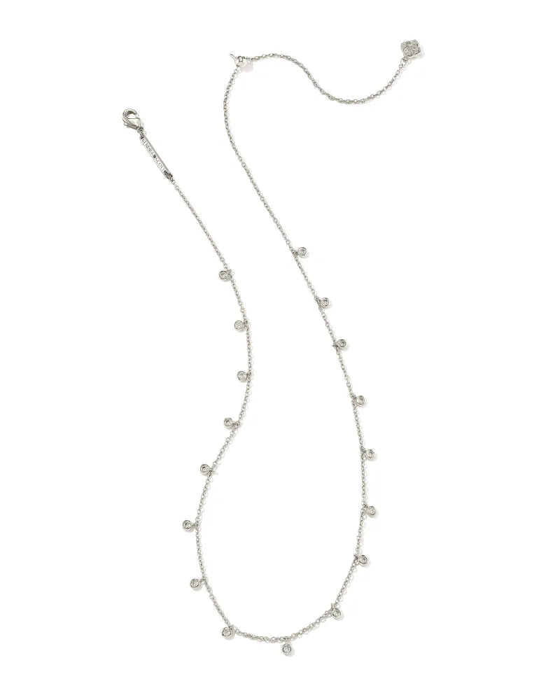 KENDRA SCOTT- Amelia Chain Necklace Rhodium Metal