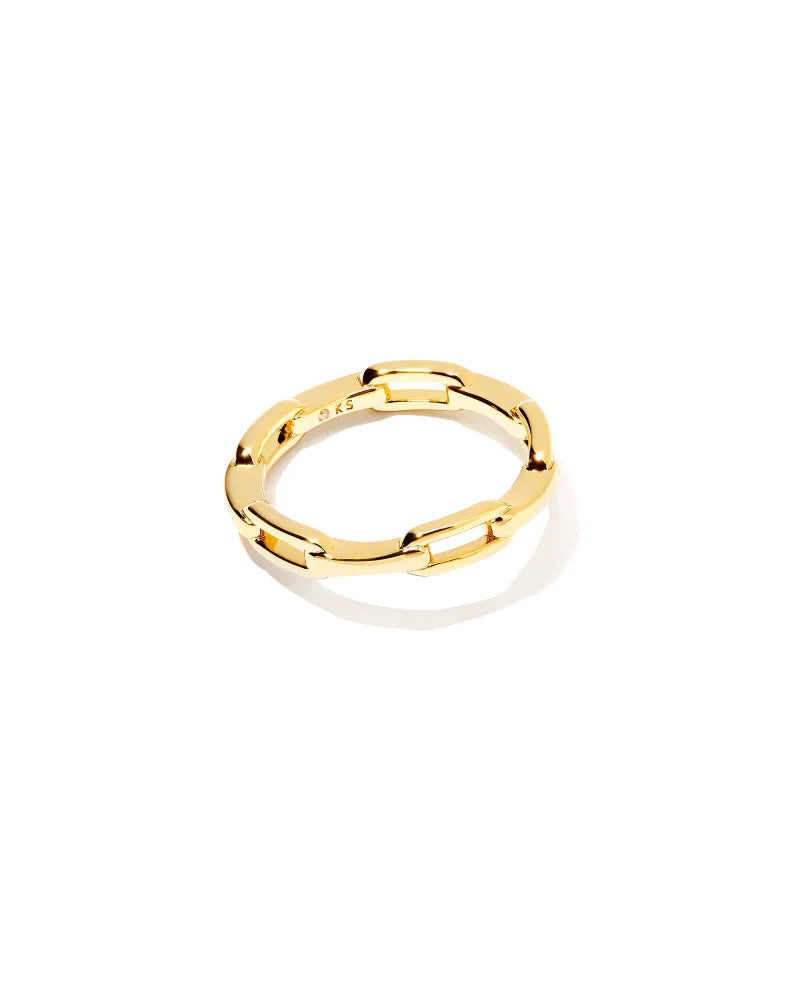 KENDRA SCOTT- Andi Band Ring in Gold