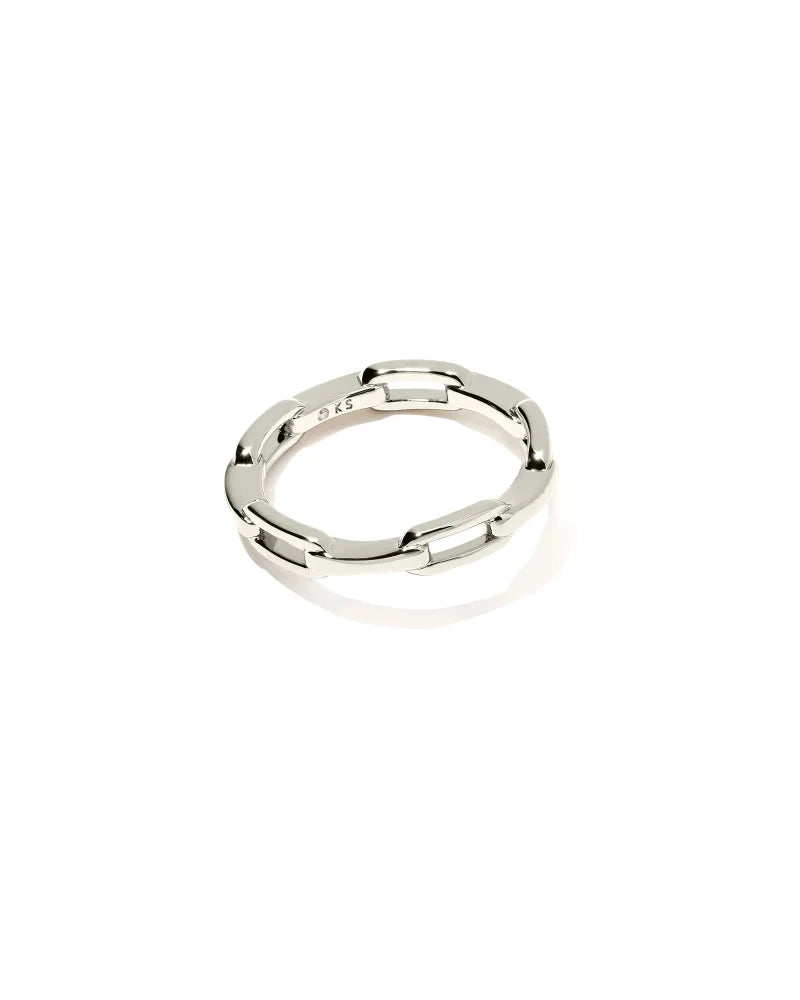 KENDRA SCOTT- Andi Band Ring in Silver