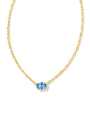 KENDRA SCOTT- Cailin Gold Pendant Necklace in Blue Violet Crystal