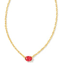KENDRA SCOTT- Cailin Gold Pendant Necklace in Red Crystal