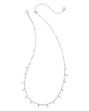 KENDRA SCOTT- Camry Strand Necklace Rhodium Amethyst