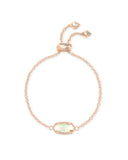 KENDRA SCOTT- Elaina Rose Gold Adjustable Chain Bracelet in Dichroic Glass